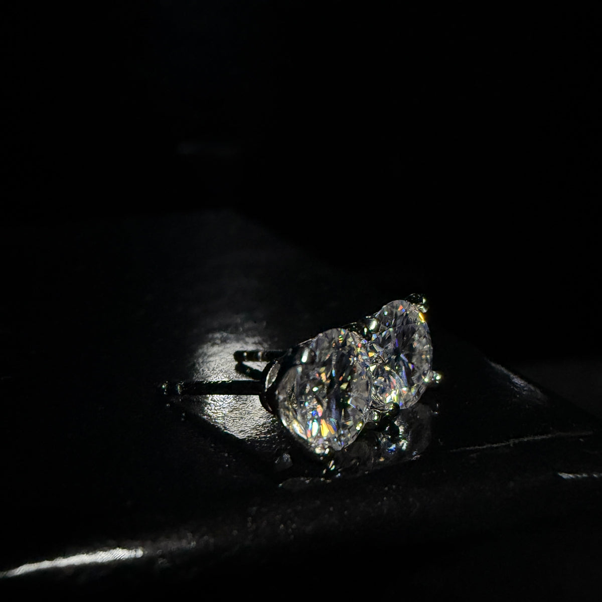 AUREX 2CTW ROUND MOISSANITE STUD EARRINGS