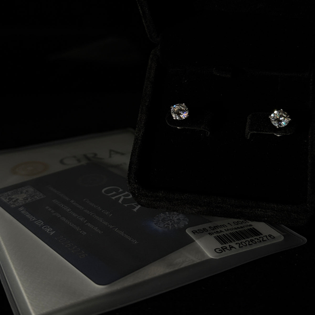 AUREX 2CTW ROUND MOISSANITE STUD EARRINGS